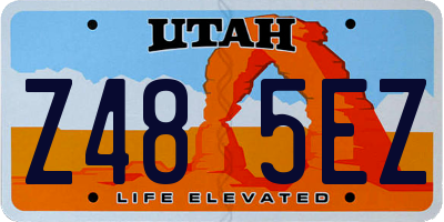 UT license plate Z485EZ