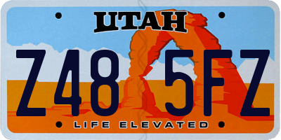 UT license plate Z485FZ