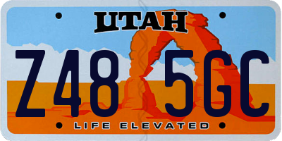 UT license plate Z485GC