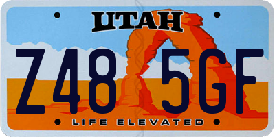 UT license plate Z485GF