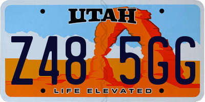 UT license plate Z485GG