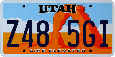UT license plate Z485GI