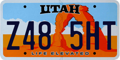 UT license plate Z485HT