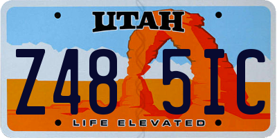 UT license plate Z485IC