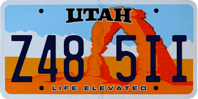 UT license plate Z485II
