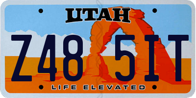 UT license plate Z485IT