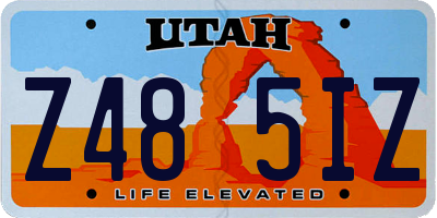UT license plate Z485IZ