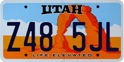 UT license plate Z485JL