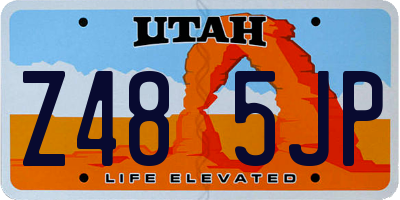 UT license plate Z485JP