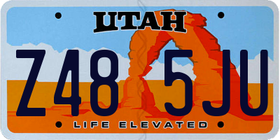 UT license plate Z485JU