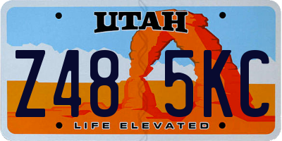 UT license plate Z485KC