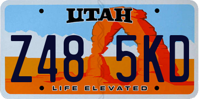UT license plate Z485KD