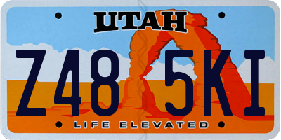 UT license plate Z485KI