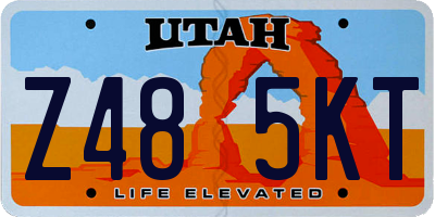 UT license plate Z485KT