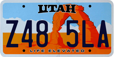 UT license plate Z485LA