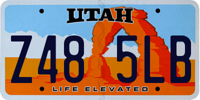 UT license plate Z485LB