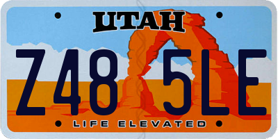 UT license plate Z485LE