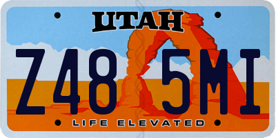 UT license plate Z485MI