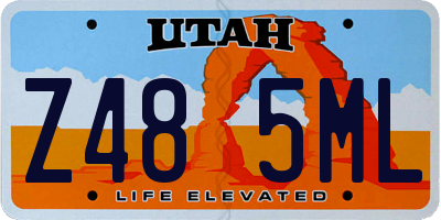 UT license plate Z485ML
