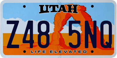 UT license plate Z485NQ