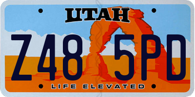 UT license plate Z485PD