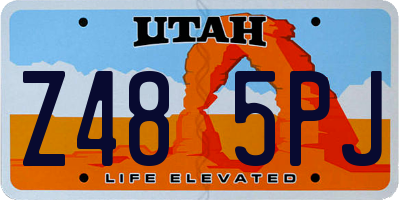 UT license plate Z485PJ
