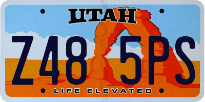 UT license plate Z485PS