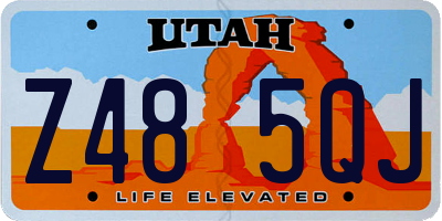 UT license plate Z485QJ