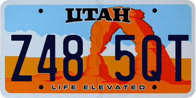 UT license plate Z485QT