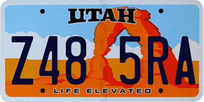 UT license plate Z485RA