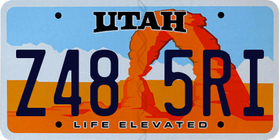 UT license plate Z485RI