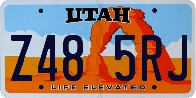 UT license plate Z485RJ