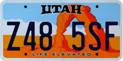 UT license plate Z485SF