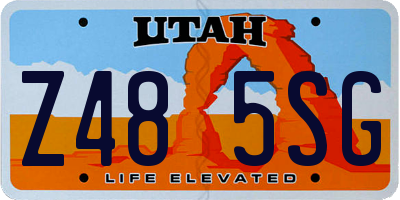 UT license plate Z485SG
