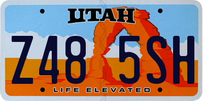 UT license plate Z485SH