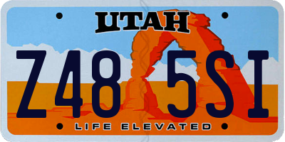 UT license plate Z485SI