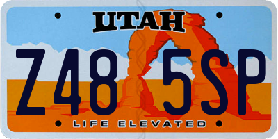 UT license plate Z485SP