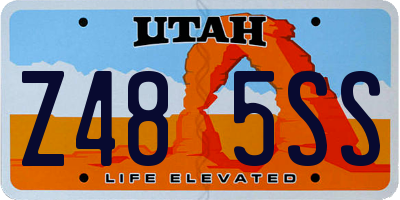 UT license plate Z485SS