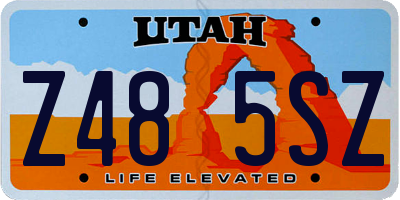 UT license plate Z485SZ