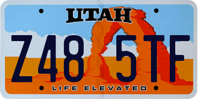 UT license plate Z485TF