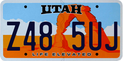 UT license plate Z485UJ