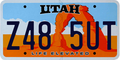 UT license plate Z485UT