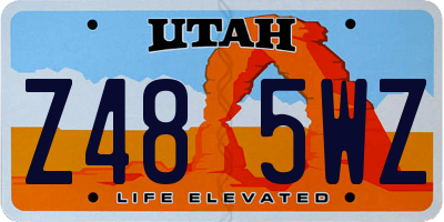 UT license plate Z485WZ