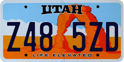 UT license plate Z485ZD