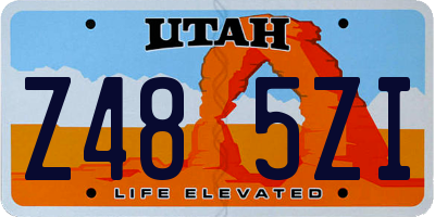 UT license plate Z485ZI