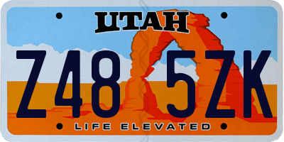 UT license plate Z485ZK