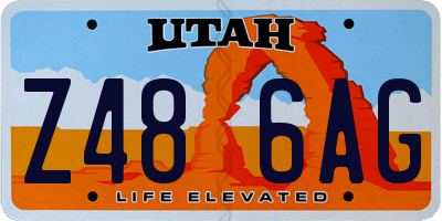 UT license plate Z486AG