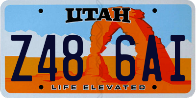 UT license plate Z486AI