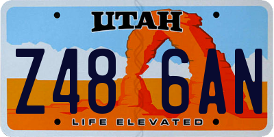 UT license plate Z486AN