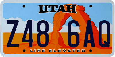UT license plate Z486AQ